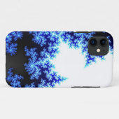Coques Case-Mate iPhone fractale bleue et blanche (Dos (Horizontal))