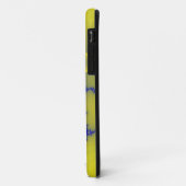 Coques Case-Mate iPhone fractale bleue et jaune (Dos/Gauche)