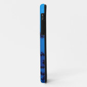 Coques Case-Mate iPhone fractale d'araignée bleue (Dos/Gauche)