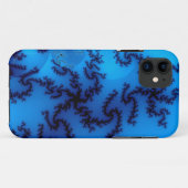 Coques Case-Mate iPhone fractale d'araignée bleue (Dos (Horizontal))
