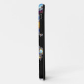 Coques Case-Mate iPhone Fractale en spirale bleue de Mandelbrot double (Dos/Gauche)