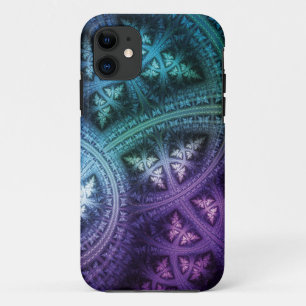 Coque iPhone 11 Fractale Frost d'arc-en-ciel