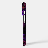 Coques Case-Mate iPhone fractale moderne en noir et violet, personnalisée (Verso / Gauche)