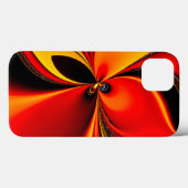 Coques Case-Mate iPhone Fractale orange et noir (Verso (horizontal))