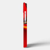 Coques Case-Mate iPhone Fractale orange et noir (Verso / Gauche)