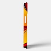 Coques Case-Mate iPhone Fractale orange et noir (Verso / Droite)