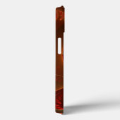 Coques Case-Mate iPhone Fractale orange rouge moderne abstraite lumineuse (Verso / Droite)
