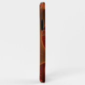 Coques Case-Mate iPhone Fractale orange rouge moderne abstraite lumineuse (Dos/Droite)