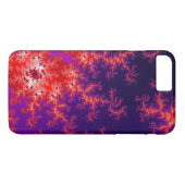 Coques Case-Mate iPhone Fractale rouge rougeoyante (Dos (Horizontal))