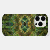 Coques Case-Mate iPhone Fractale verte-s'adapte à tous les cas (Verso (horizontal))