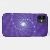 Coques Case-Mate iPhone Fractale violet géométrique (Dos (Horizontal))