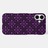 Coques Case-Mate iPhone Fractale violette victorienne (Verso (horizontal))
