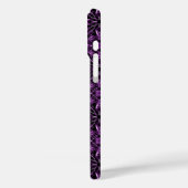 Coques Case-Mate iPhone Fractale violette victorienne (Verso / Gauche)