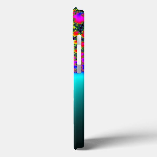 Coques Case-Mate iPhone Fractowel moderne couleur néon art fractal (Verso / Gauche)