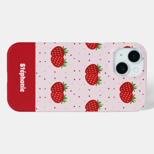 Coques Case-Mate iPhone Fraise (Verso (horizontal))