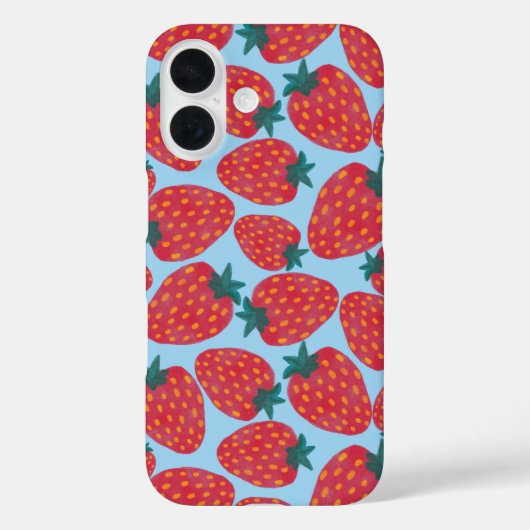 Coques Case-Mate iPhone Fraise bleu (Verso)