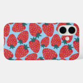 Coques Case-Mate iPhone Fraise bleu (Verso (horizontal))