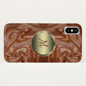 Coques Case-Mate iPhone Fraisé chocolat cacao tourbillon dessert brun (Dos (Horizontal))