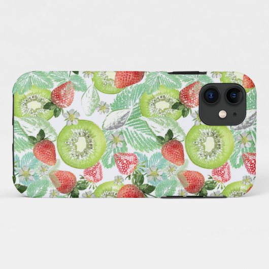 Coques Case-Mate iPhone Fraise et kiwi. (Dos (Horizontal))