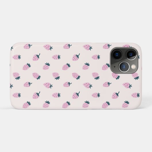 Coques Case-Mate iPhone Fraise rose (Dos (Horizontal))