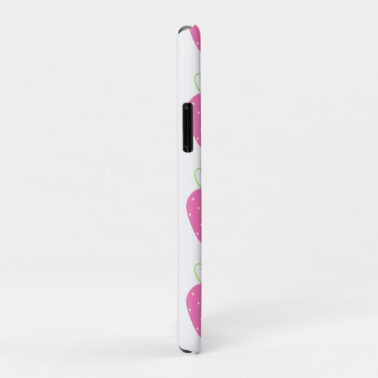 Coques Case-Mate iPhone Fraise rose Aquarelle Minimale Fruit (Dos/Droite)