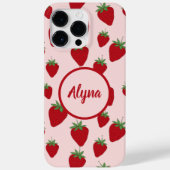 Coques Case-Mate iPhone Fraise rose mignonne (Verso)