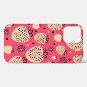 Coques Case-Mate iPhone fraise rose sans couture motif (Verso (horizontal))