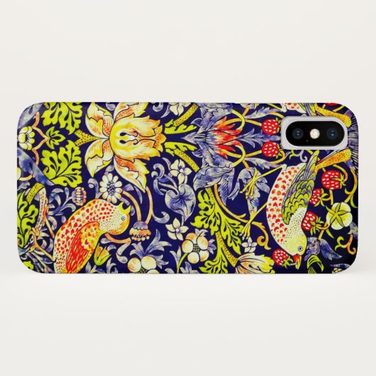 Coques Case-Mate iPhone Fraise Thief Oiseaux William Morris (Dos (Horizontal))