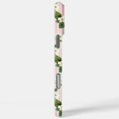 Coques Case-Mate iPhone Fraises à l'aquarelle sur rayures roses (Verso / Droite)