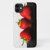 Coques Case-Mate iPhone Fraises Blancs Sur Iphcna Noir (Dos)