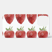 Coques Case-Mate iPhone Fraises d'aquarelle : motif transparent (Verso (horizontal))
