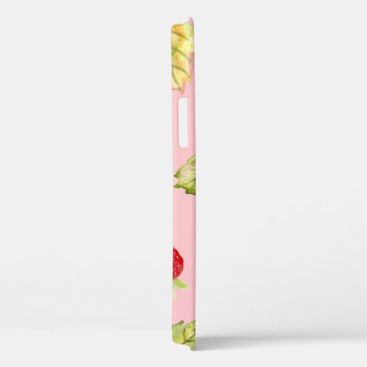 Coques Case-Mate iPhone Fraises d'aquarelle, motif transparent et fruité. (Verso / Droite)