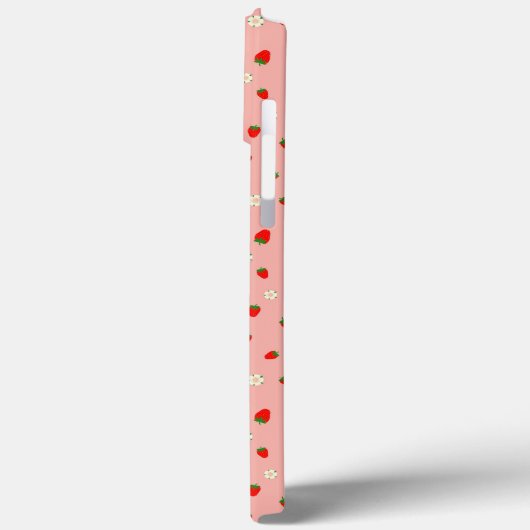Coques Case-Mate iPhone Fraises et fleurs (Verso / Gauche)