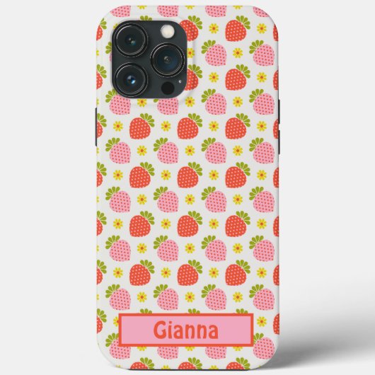 Coques Case-Mate iPhone fraises et marguerites roses et rouges (Verso)