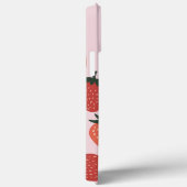 Coques Case-Mate iPhone Fraises fraîches de la ferme sur fond rose (Verso / Droite)