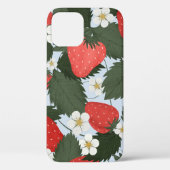 Coques Case-Mate iPhone Fraises : motif de fruits d'été. (Verso)