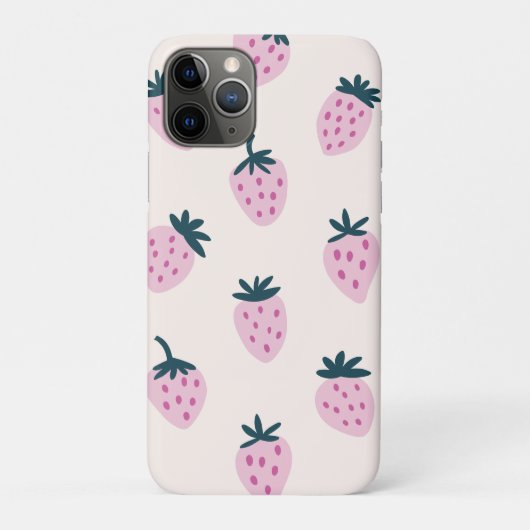 Coques Case-Mate iPhone Fraises rose (Dos)