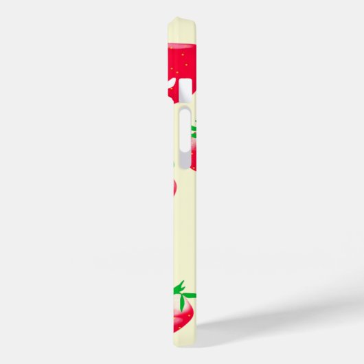 Coques Case-Mate iPhone Fraises rouges juteuses (beige) (Verso / Gauche)