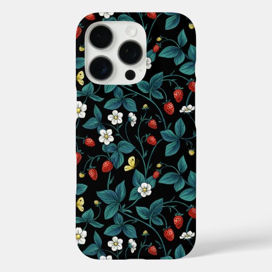 Coques Case-Mate iPhone Fraises sauvages rouge/jaune/bleu/noir (Verso)