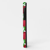 Coques Case-Mate iPhone Fraises sur Motif Arrière - plan blanc (Dos/Gauche)