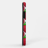 Coques Case-Mate iPhone Fraises sur Motif Arrière - plan blanc (Dos/Droite)
