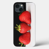 Coques Case-Mate iPhone Fraises Sur Noir Sur Blanc Iphcna (Verso)
