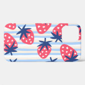 Coques Case-Mate iPhone Framboise Art : Motif doux sans couture (Verso (horizontal))
