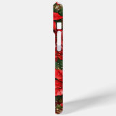 Coques Case-Mate iPhone Frame rouge Festif vert avec Fleur Poinsettia (Verso / Gauche)