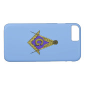 Coques Case-Mate iPhone Franc-maçon (bleu) (Dos (Horizontal))