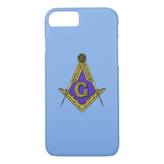 Coques Case-Mate iPhone Franc-maçon (bleu) (Dos)