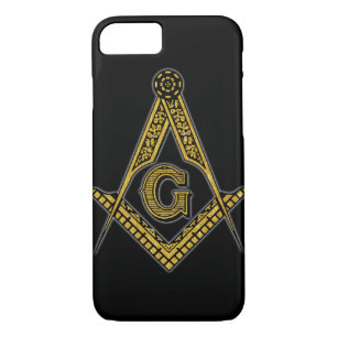 Case-Mate iPhone Case Franc-maçon (noir et or)