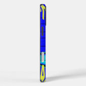 Coques Case-Mate iPhone Français Bleu Africain Tissé Abstrait violet forme (Verso / Droite)