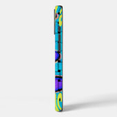 Coques Case-Mate iPhone Français Bleu Africain Tissé Abstrait violet forme (Verso / Gauche)