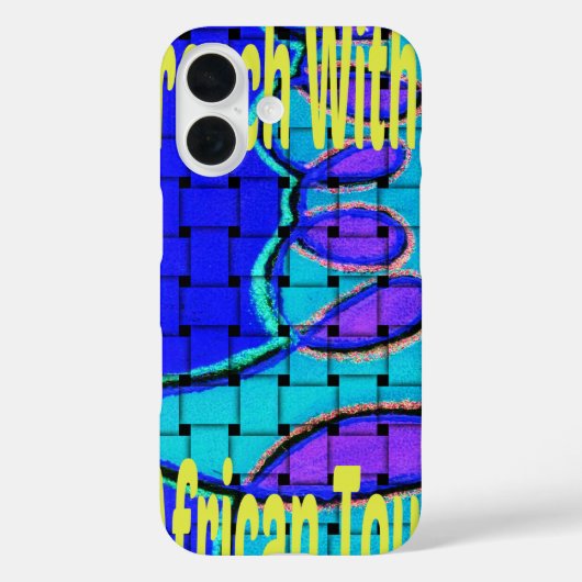 Coques Case-Mate iPhone Français Bleu Africain Tissé Abstrait violet forme (Verso)